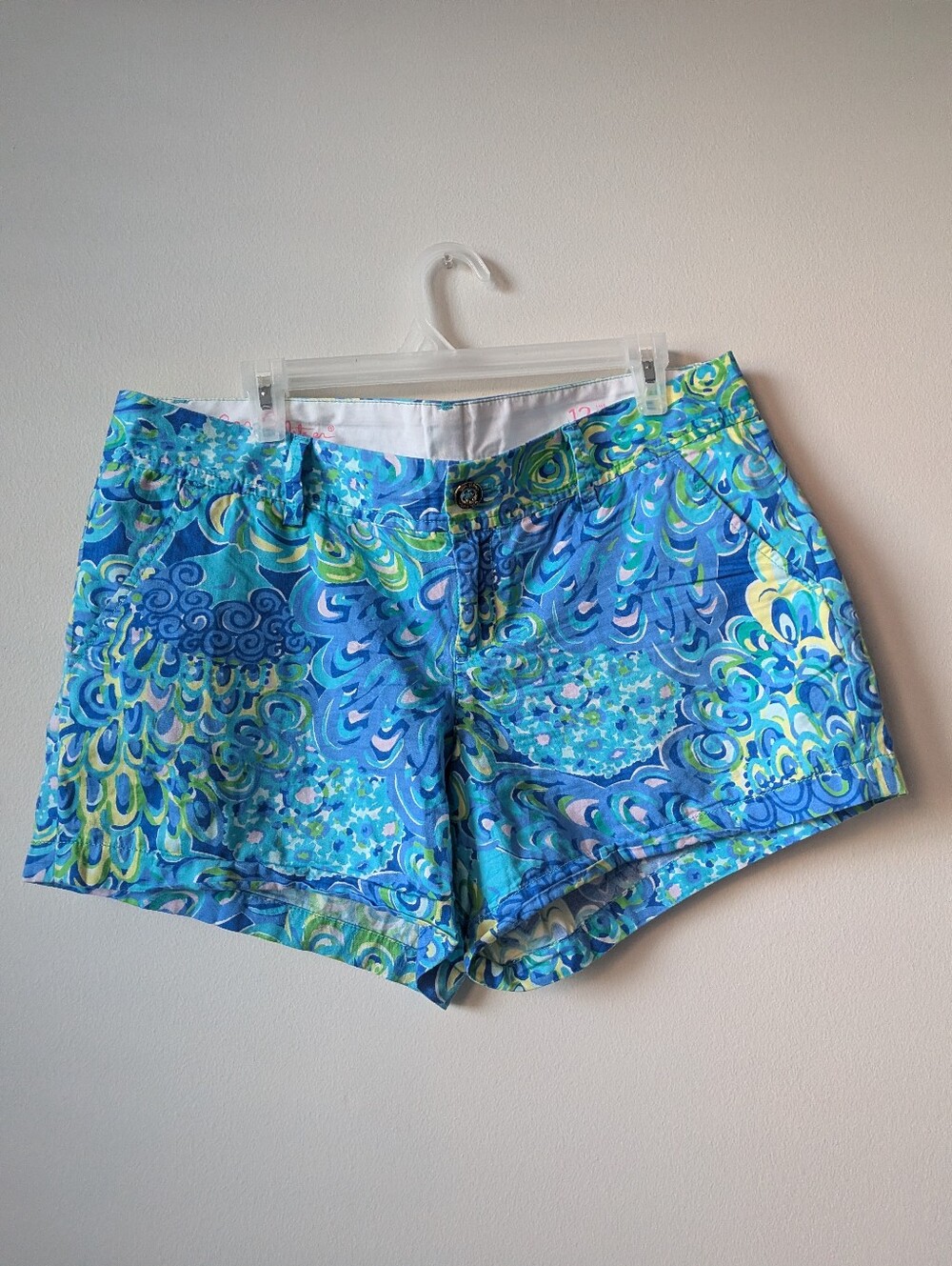 Lilly Pulitzer Women’s Vibrant Blue Callahan Patterned Cotton Shorts